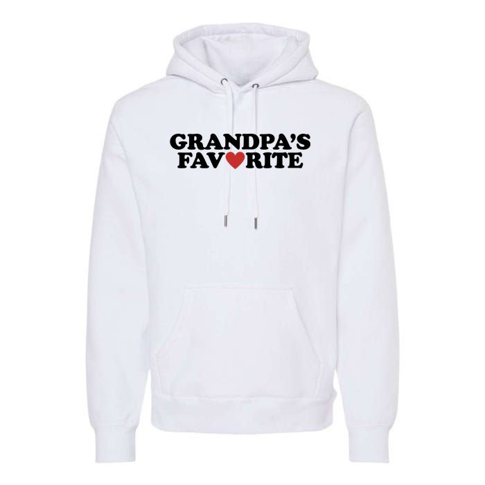 Grandpas Favorite Red Heart Cute Gift Premium Hoodie