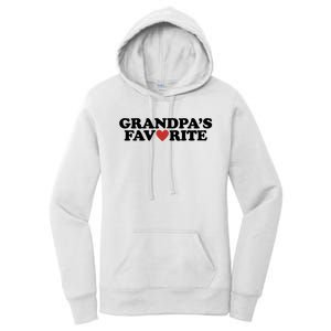 Grandpas Favorite Red Heart Cute Gift Women's Pullover Hoodie