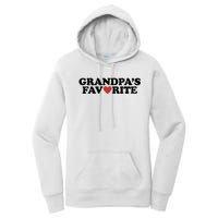 Grandpas Favorite Red Heart Cute Gift Women's Pullover Hoodie