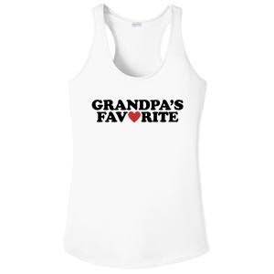 Grandpas Favorite Red Heart Cute Gift Ladies PosiCharge Competitor Racerback Tank