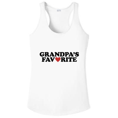 Grandpas Favorite Red Heart Cute Gift Ladies PosiCharge Competitor Racerback Tank