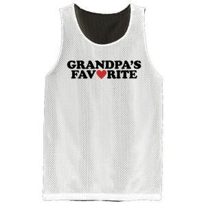 Grandpas Favorite Red Heart Cute Gift Mesh Reversible Basketball Jersey Tank