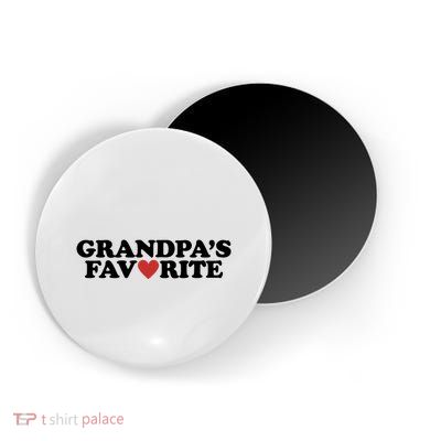 Grandpas Favorite Red Heart Cute Gift Magnet