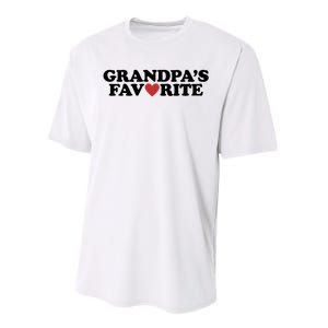 Grandpas Favorite Red Heart Cute Gift Performance Sprint T-Shirt