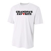 Grandpas Favorite Red Heart Cute Gift Performance Sprint T-Shirt