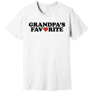 Grandpas Favorite Red Heart Cute Gift Premium T-Shirt