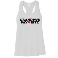 Grandpas Favorite Red Heart Cute Gift Women's Racerback Tank