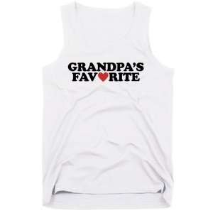 Grandpas Favorite Red Heart Cute Gift Tank Top