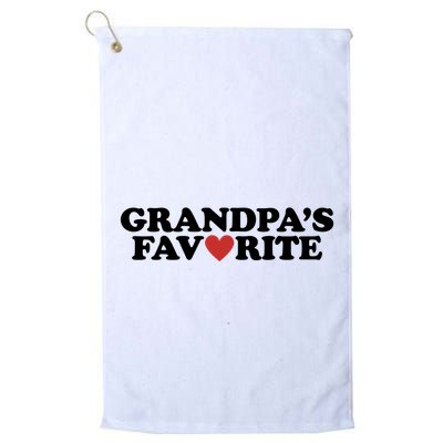 Grandpas Favorite Red Heart Cute Gift Golf Towel