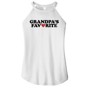 Grandpas Favorite Red Heart Cute Gift Women's Perfect Tri Rocker Tank