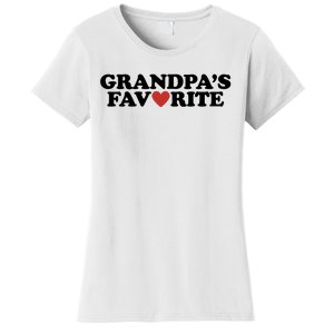 Grandpas Favorite Red Heart Cute Gift Women's T-Shirt