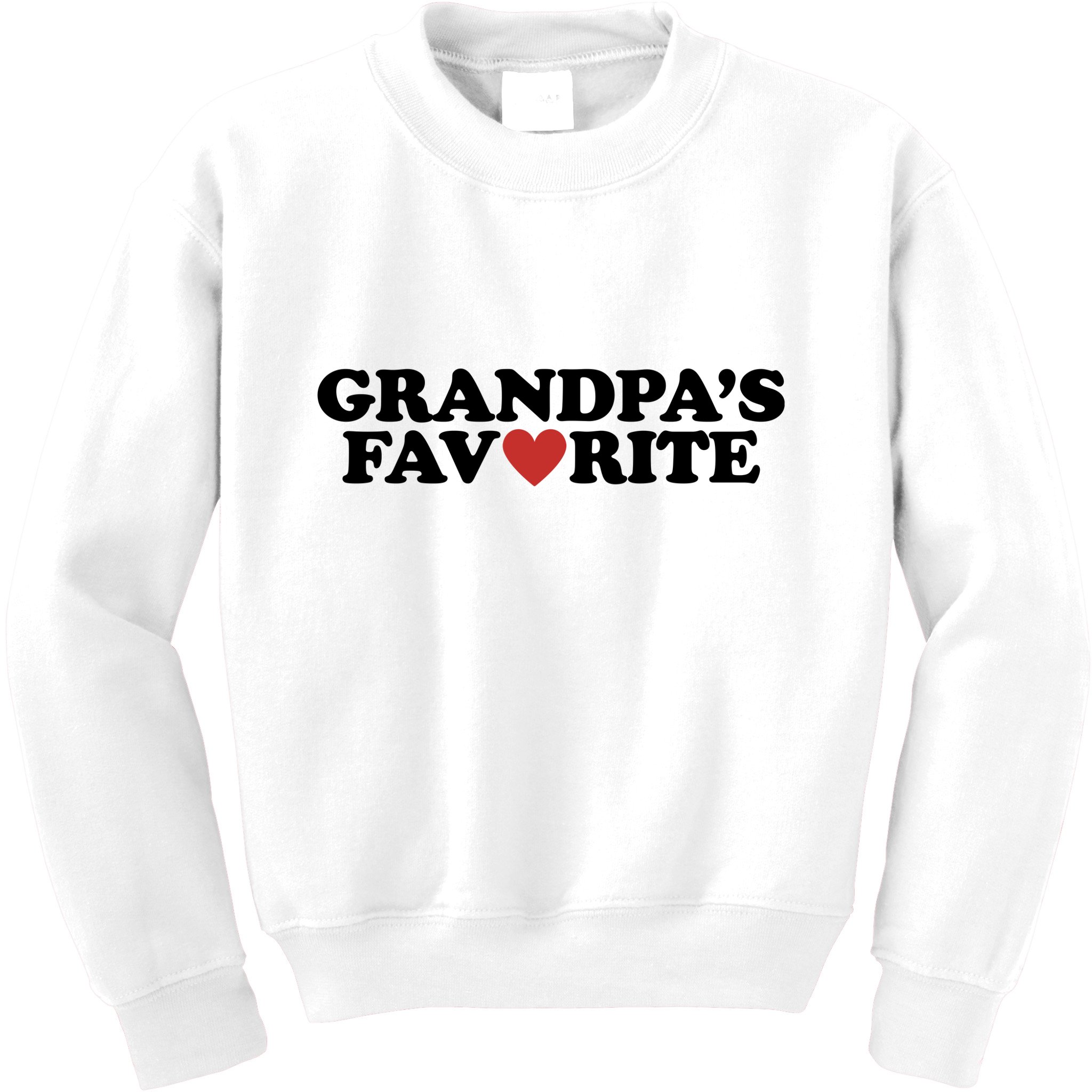 Grandpas Favorite Red Heart Cute Gift Kids Sweatshirt