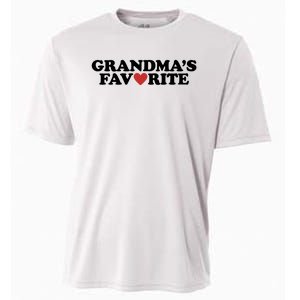 Grandmas Favorite Red Heart Cute Gift Cooling Performance Crew T-Shirt