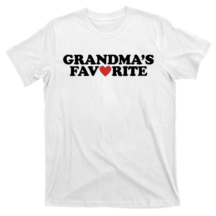 Grandmas Favorite Red Heart Cute Gift T-Shirt