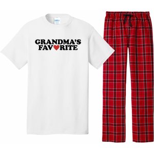 Grandmas Favorite Red Heart Cute Gift Pajama Set