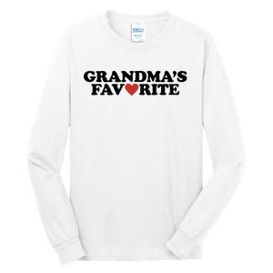 Grandmas Favorite Red Heart Cute Gift Tall Long Sleeve T-Shirt