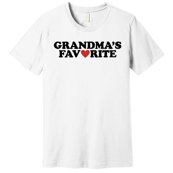 Grandmas Favorite Red Heart Cute Gift Premium T-Shirt