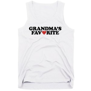 Grandmas Favorite Red Heart Cute Gift Tank Top