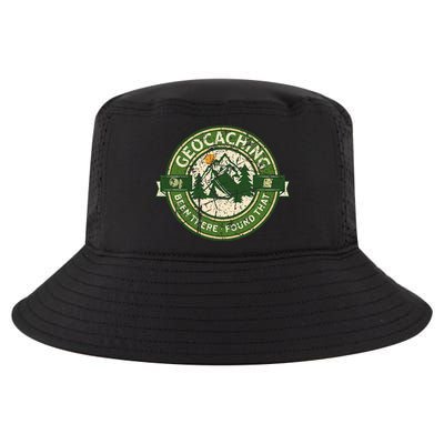 Geocaching Funny Retro Distressed Geocache Lover Cool Comfort Performance Bucket Hat