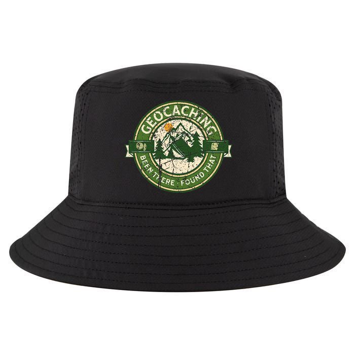 Geocaching Funny Retro Distressed Geocache Lover Cool Comfort Performance Bucket Hat