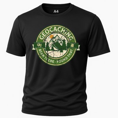 Geocaching Funny Retro Distressed Geocache Lover Performance Shirt