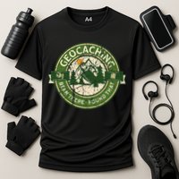 Geocaching Funny Retro Distressed Geocache Lover Performance Shirt