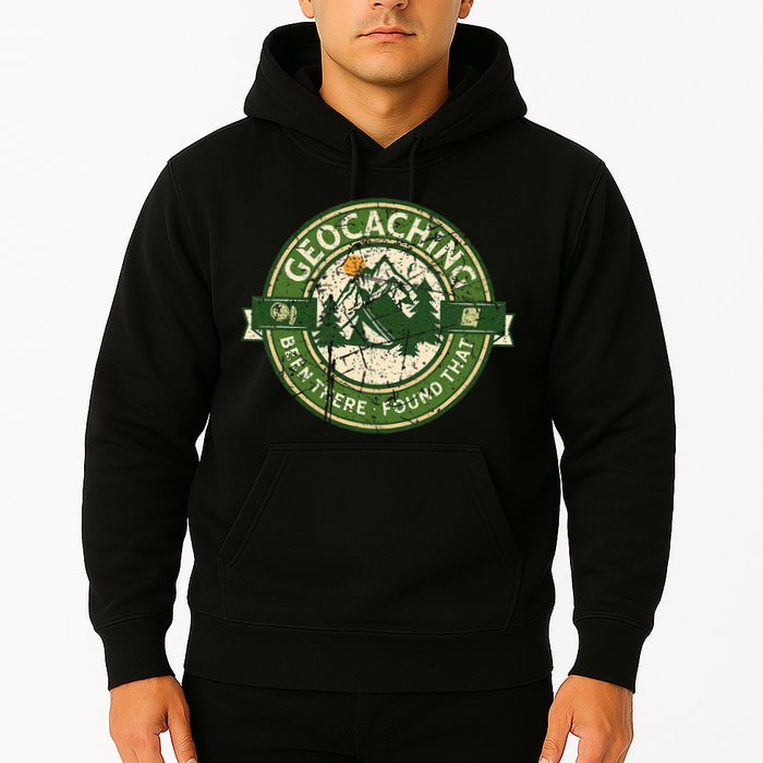 Geocaching Funny Retro Distressed Geocache Lover Hoodie