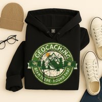 Geocaching Funny Retro Distressed Geocache Lover Hoodie