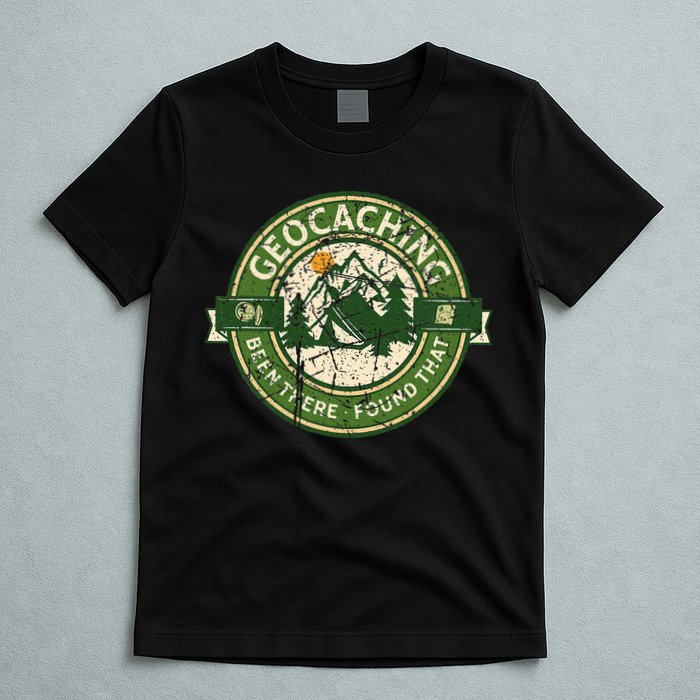 Geocaching Funny Retro Distressed Geocache Lover T-Shirt