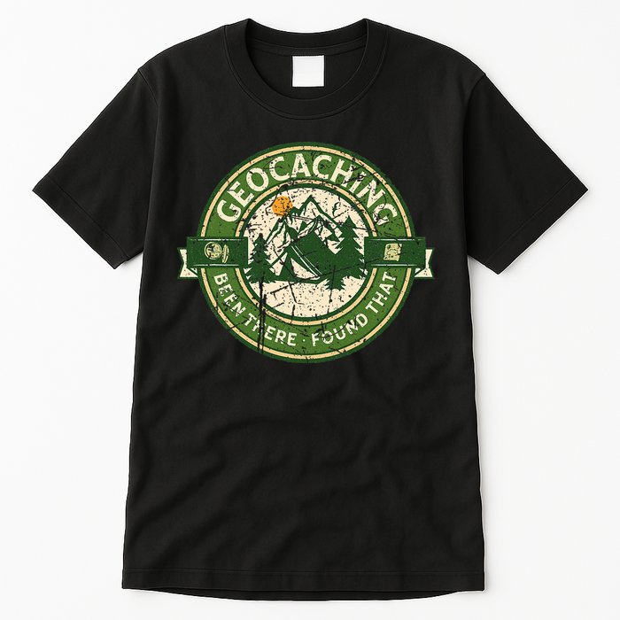 Geocaching Funny Retro Distressed Geocache Lover Tall T-Shirt