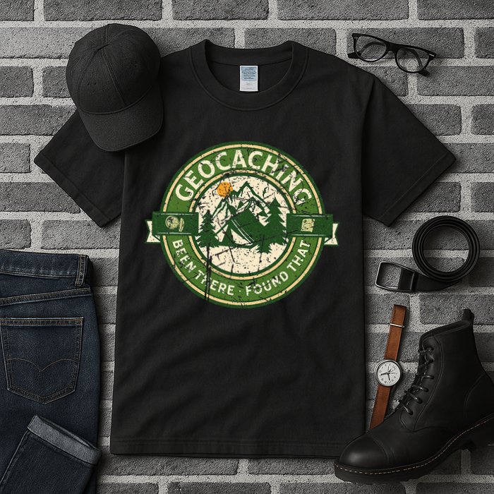 Geocaching Funny Retro Distressed Geocache Lover Tall T-Shirt
