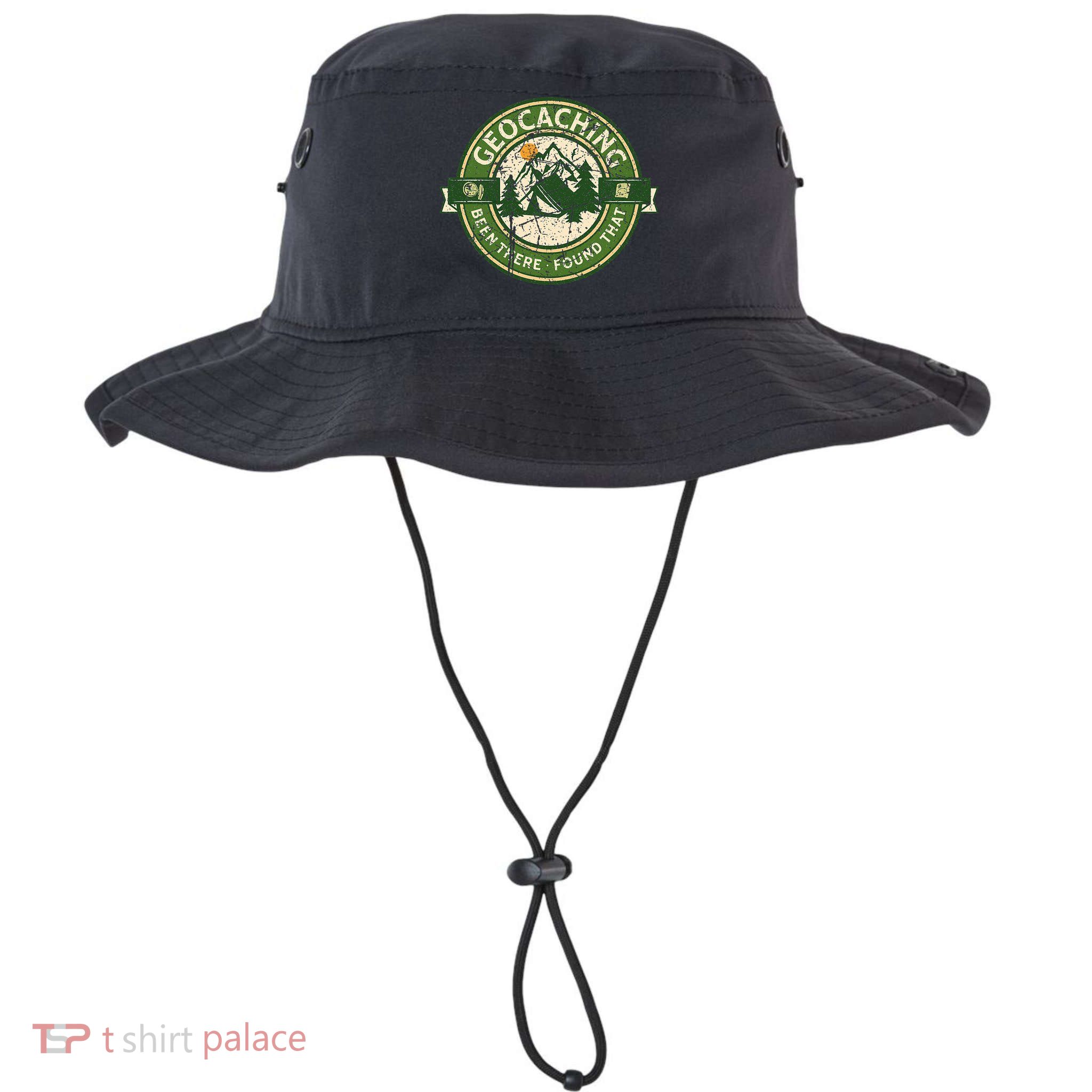 Geocaching Funny Retro Distressed Geocache Lover Bucket Hat