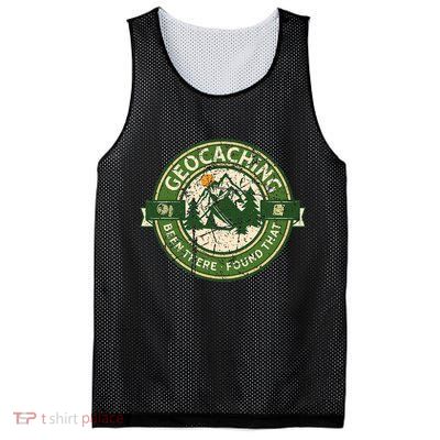 Geocaching Funny Retro Distressed Geocache Lover Mesh Reversible Basketball Jersey Tank