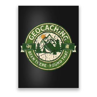Geocaching Funny Retro Distressed Geocache Lover Poster