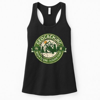 Geocaching Funny Retro Distressed Geocache Lover Womens Tank Top
