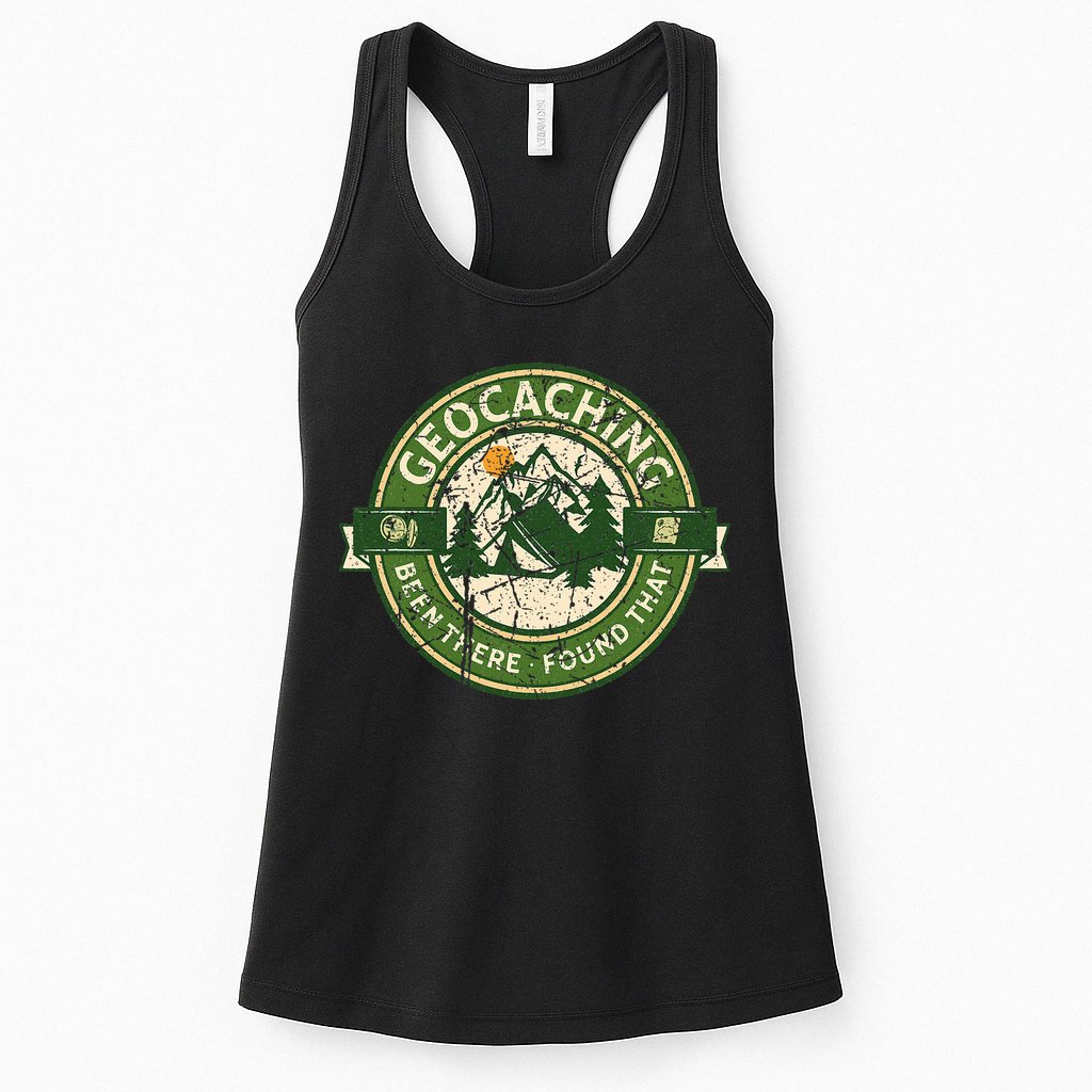 Geocaching Funny Retro Distressed Geocache Lover Womens Tank Top