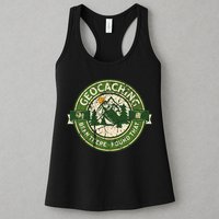 Geocaching Funny Retro Distressed Geocache Lover Womens Tank Top