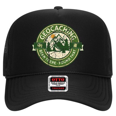 Geocaching Funny Retro Distressed Geocache Lover Trucker Hat