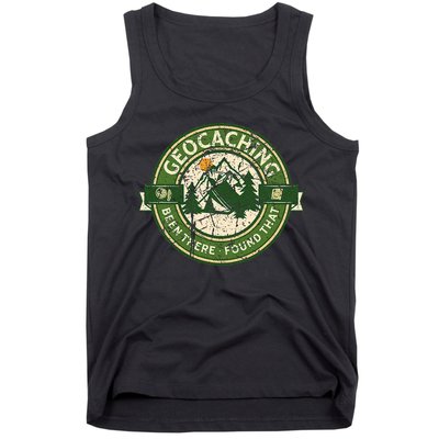 Geocaching Funny Retro Distressed Geocache Lover Tank Top