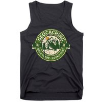 Geocaching Funny Retro Distressed Geocache Lover Tank Top