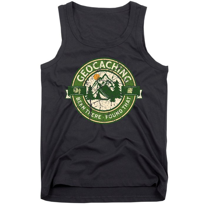 Geocaching Funny Retro Distressed Geocache Lover Tank Top