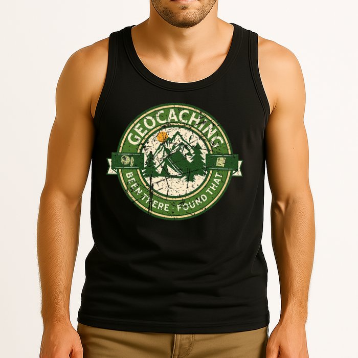 Geocaching Funny Retro Distressed Geocache Lover Tank Top