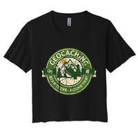 Geocaching Funny Retro Distressed Geocache Lover Crop Top