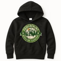 Geocaching Funny Retro Distressed Geocache Lover Kids Hoodie