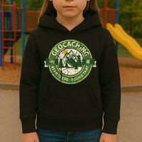 Geocaching Funny Retro Distressed Geocache Lover Kids Hoodie