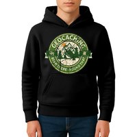 Geocaching Funny Retro Distressed Geocache Lover Kids Hoodie