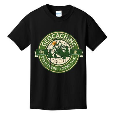 Geocaching Funny Retro Distressed Geocache Lover Kids T-Shirt