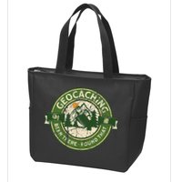 Geocaching Funny Retro Distressed Geocache Lover Zip Tote Bag