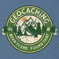 Geocaching Funny Retro Distressed Geocache Lover Garment-Dyed Sweatshirt