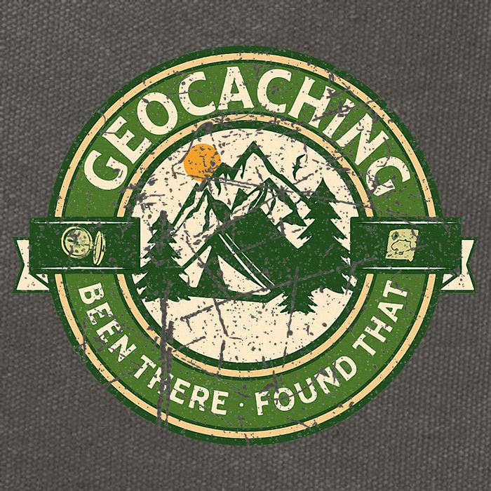 Geocaching Funny Retro Distressed Geocache Lover Cotton Canvas Backpack